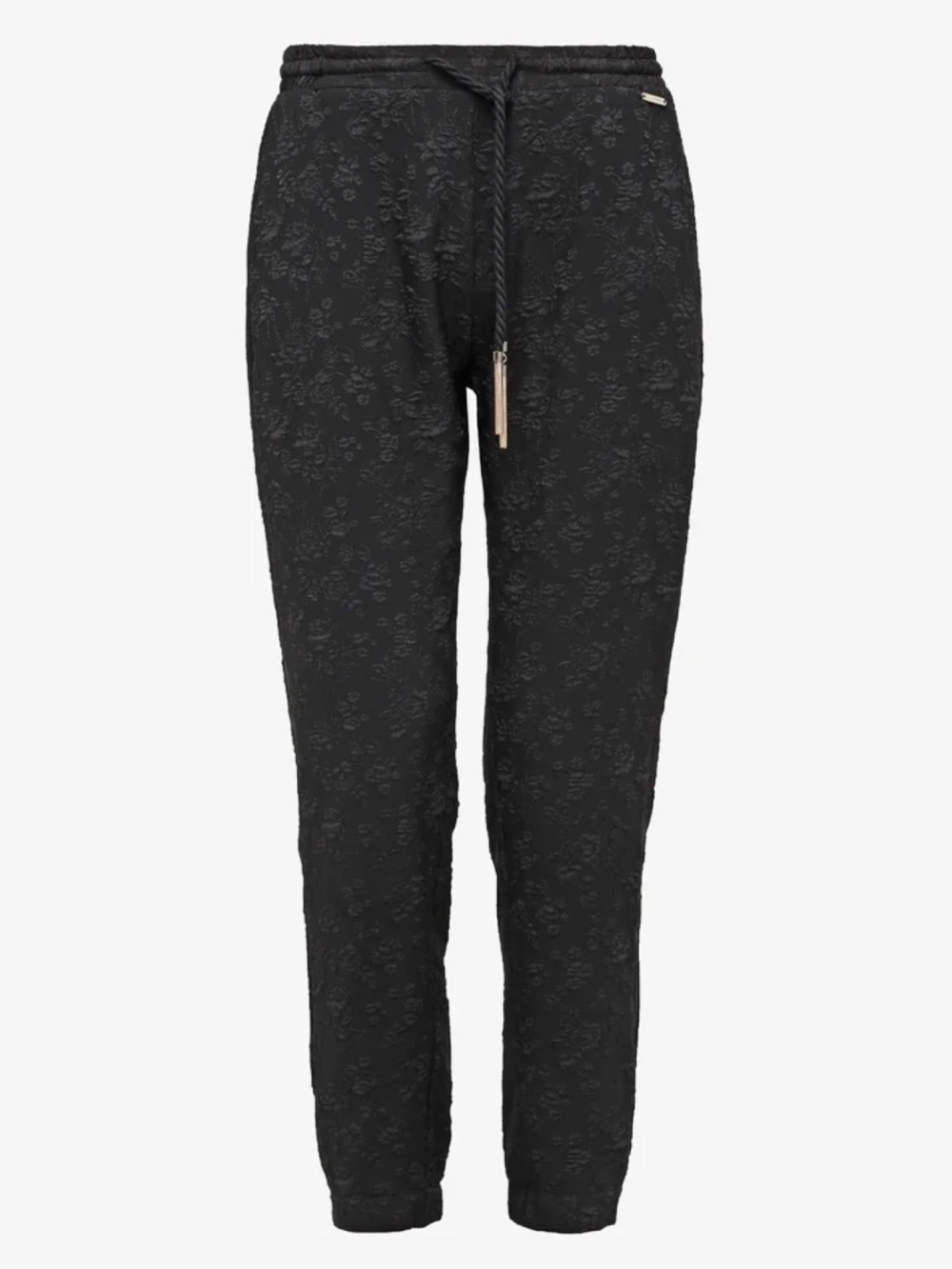 🆕 Guess Annie Pants / Black Textured Drawstring Joggers - L